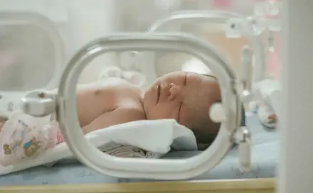 Baby in hospital