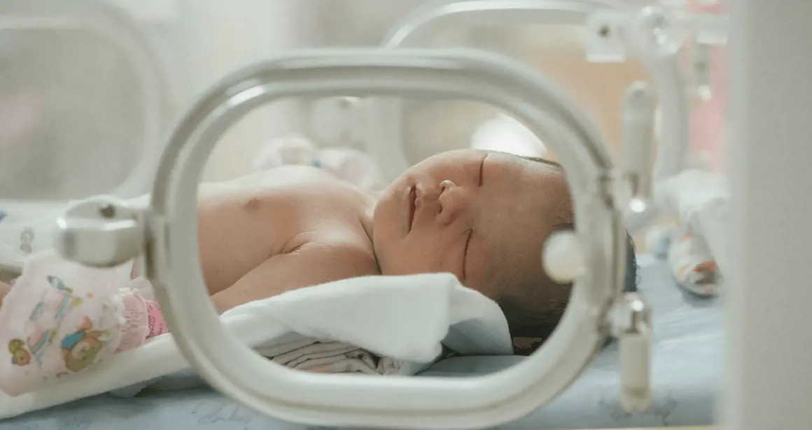 Baby in hospital