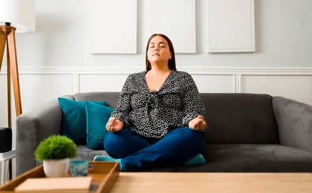 Woman meditating